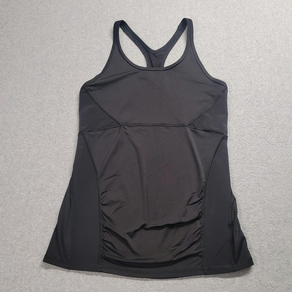 Athleta Stealth Racerback Tank Women's Size Small Gym Yoga Running Workout Black